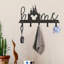 Porte-clés mural avec crochets Easy Installation Sp ... - Fer - 1 pièce - Porte-clés - Noir - Organisation multi-clés