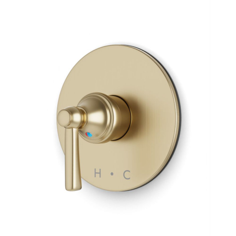 Classic Pressure Balance Mixer Trim Kit Polished Nickel, Satin Brass