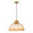 16.25"W Allmar 1-Light Natural Jute Weave Dome Pendant