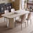Beige Rectangular Sintered Stone Tabletop Dining Table-1276404875