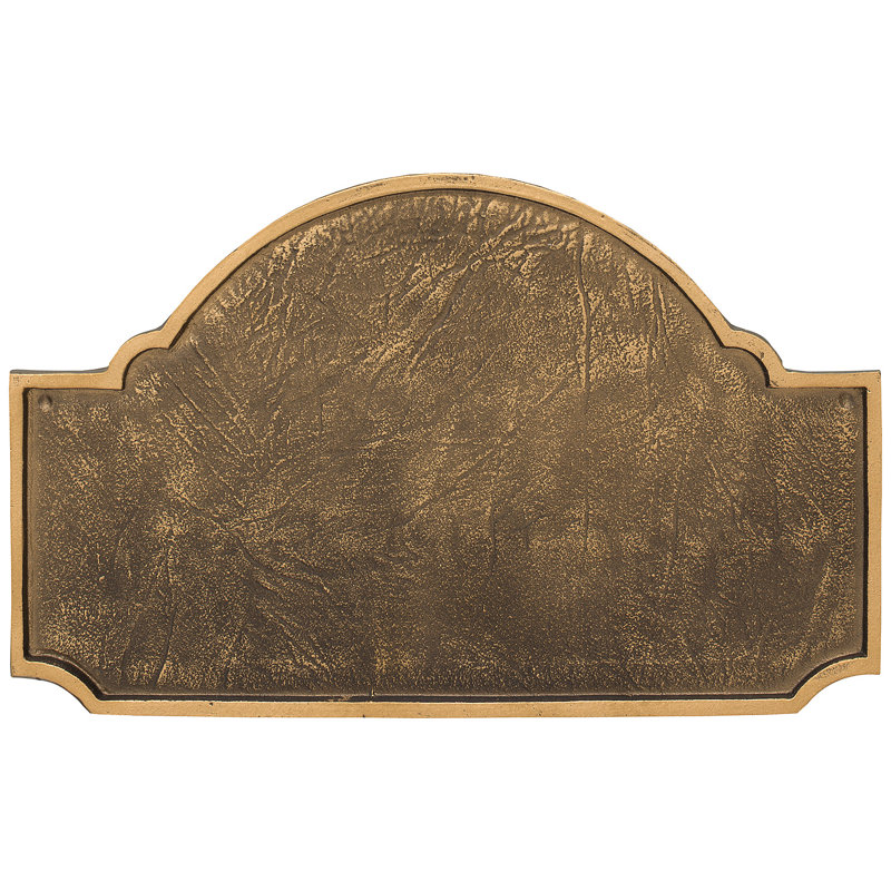 Plaque d'adresse murale standard 1 ligne Fitzgerald, Bronze vieilli / doré, Oui