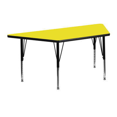 Laminate Adjustable Trapezoid Activity Table