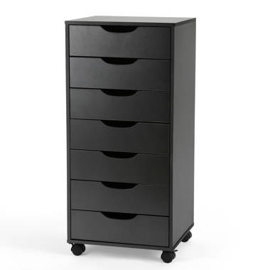 18.9 Wide, 9 Drawer Chest, Wood Storage Dresser Cabinet, Large Craft Storage Organizer Inbox Zero Color: Gray