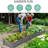 Ademiposi 96"W Wood Raised Garden Bed, Planter Box Kit for Vegetables Herbs, Flowers