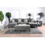Repose-pieds de style contemporain avec repose-pieds gris en chenille 1pc-1699978742