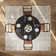 Meghin Modern Round Dining Table with Lazy Susan for 4-6, Sintered Stone Tabletop, Solid Pedestal Carbon Steel Base Pre-Assembly