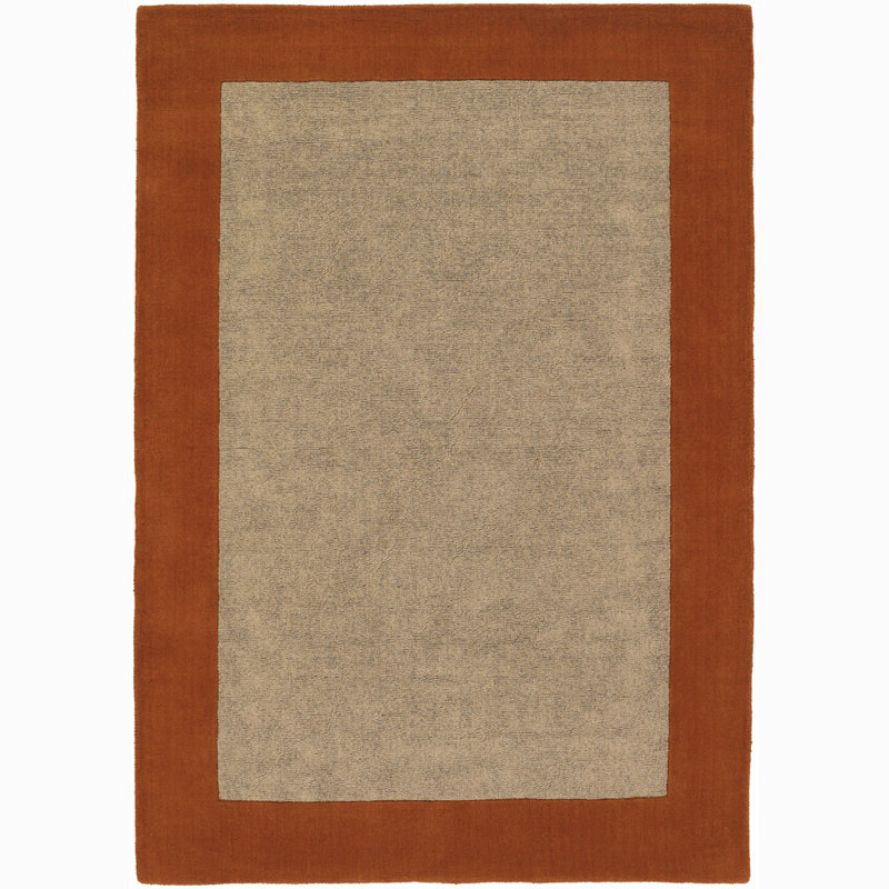 Tapis rouge / beige en jute / sisal fait à la main Heathcote, Rectangle de 2 pi x 3 pi