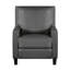 Fauteuil inclinable à dossier poussoir de style transitionnel de couleur grise