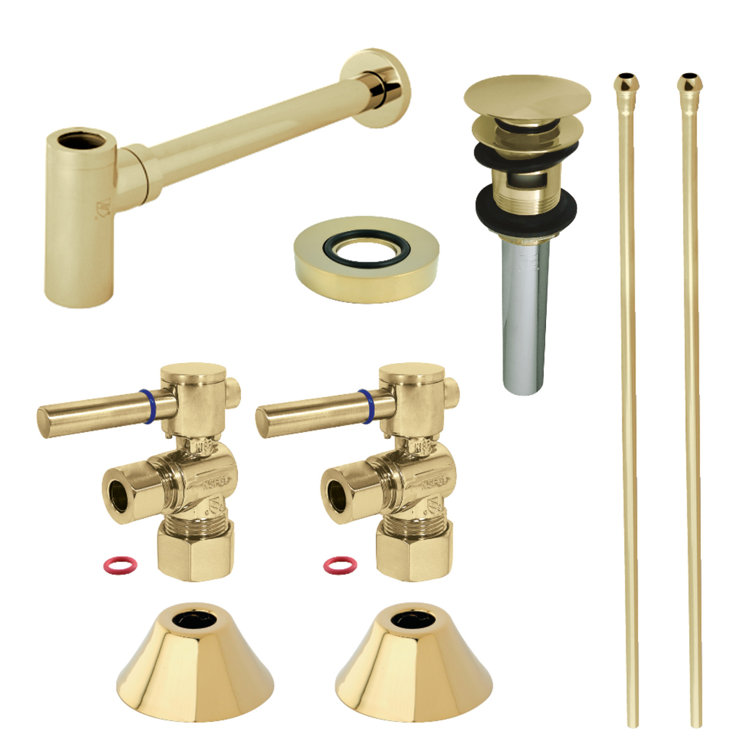 Kingston Brass Trimscape Contemporary Plumbing Sink Trim Kit with Bottle Trap and Overflow Drain