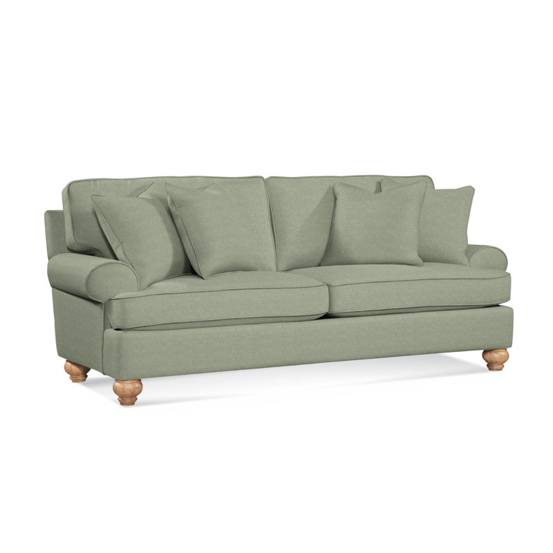 Artisan Landing Upholstered 86'' Sofa, Sunweather, Green Performance Fabric; 0851-54