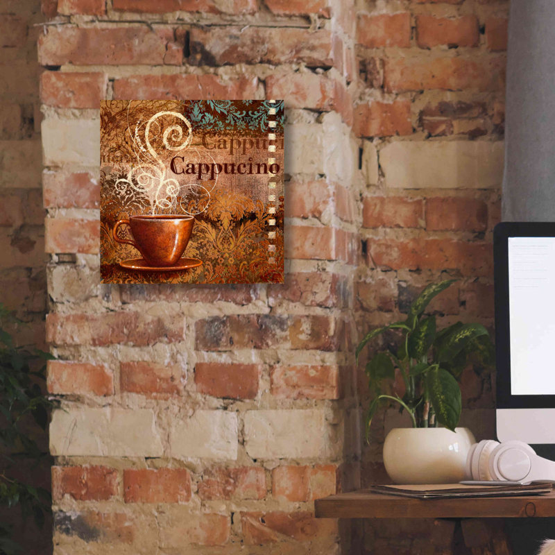 Epic Graffiti 'Coffee 2 Cappuccino' By Viv Eisner, " Coffee 2 Cappuccino " by Viv Eisner, 12" H x 12" W x 0.75" D