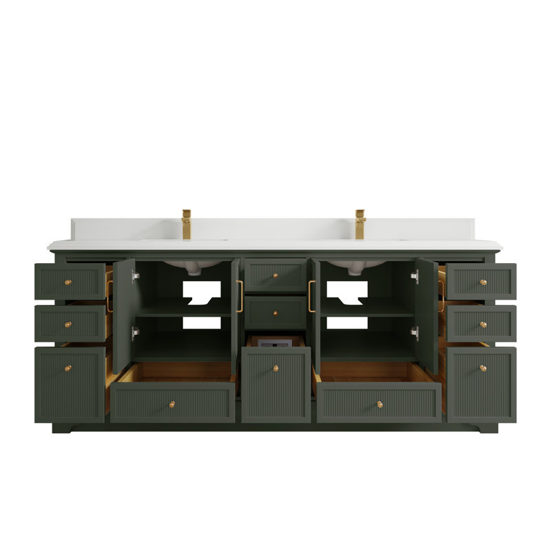 Alys 84" Double Bathroom Vanity Set (Pulls Option)
