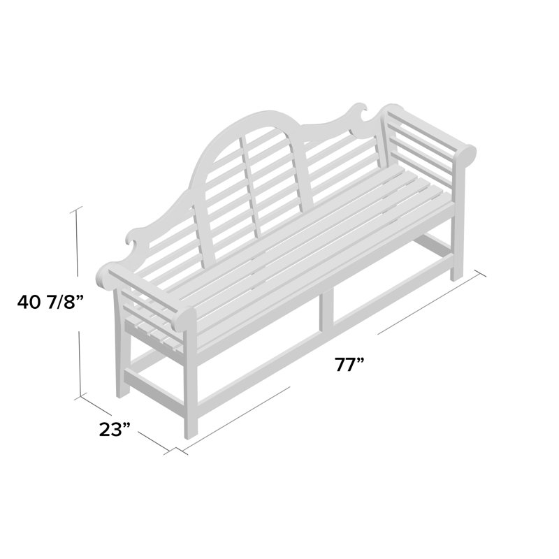 Banc de jardin en bois Kalandria, Naturel