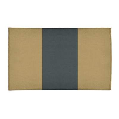 Tapis beige national hockey rayures