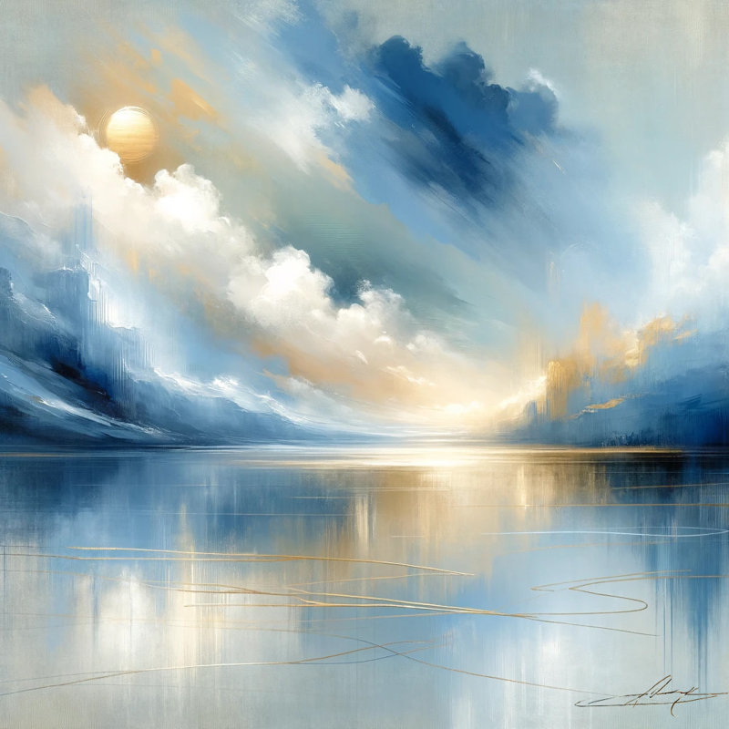 " Tranquil Dawn Lakeview ", 30" H x 30" W x 1.5" D