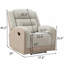 Fauteuil inclinable manuel inclinable de 37,8 po de largeur, fauteuil rembourré rembourré pour le salon