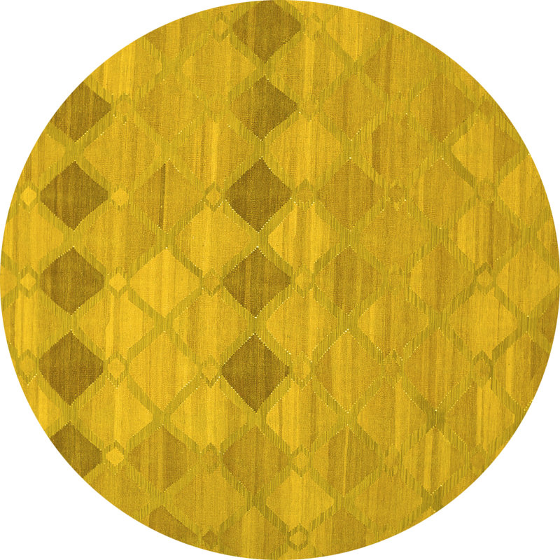 Harish Washable Southwestern Indoor Rug, Round 4'