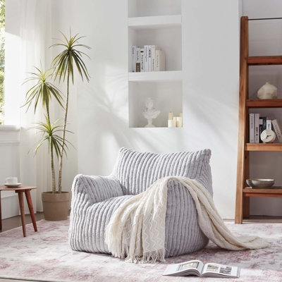 Fauteuil à billes en velours côtelé moelleux avec mousse mémoire, canapé pour salon