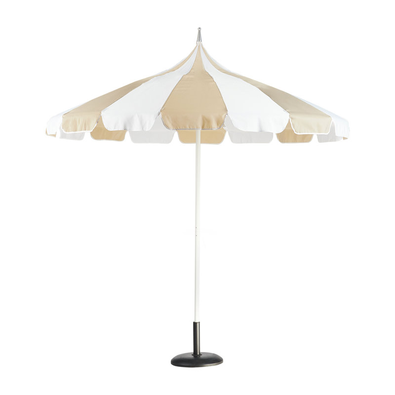 MINOA Market Parasol, Beige/White