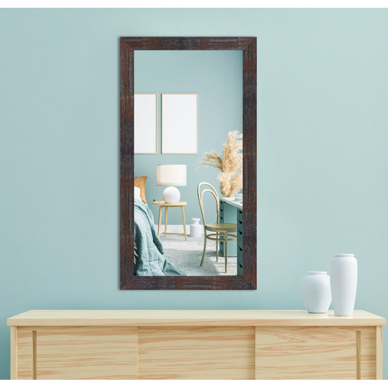 Miroir décoratif, Laiton acier industriel, 33 po x 62 po