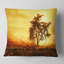 Silhouette d'un arbre africain - coussin à imprimé paysage-837721979-837721959