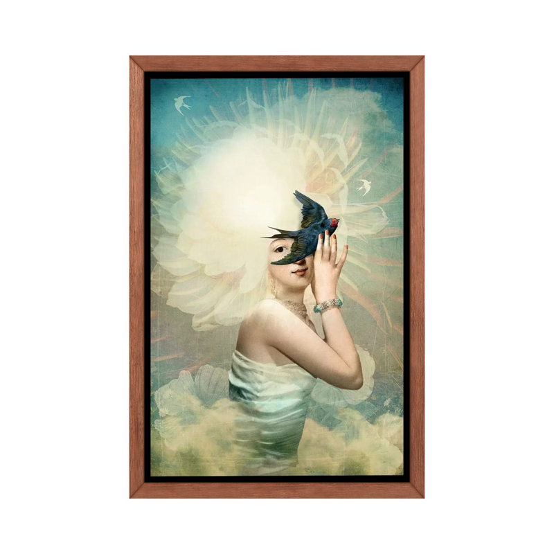 «The Sun» par Catrin Welz-Stein, Toile avec cadre en bois classique, H 26 po x l 18 po x P 1,5 po