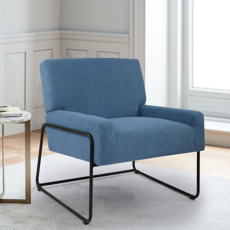 Fauteuil Allandine, Mélange de polyester bleu