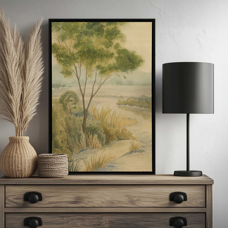 «Rivanna Shore I» par Grace Popp, reproduction d'art sur toile, H 48 po x l 32 po, Tanné