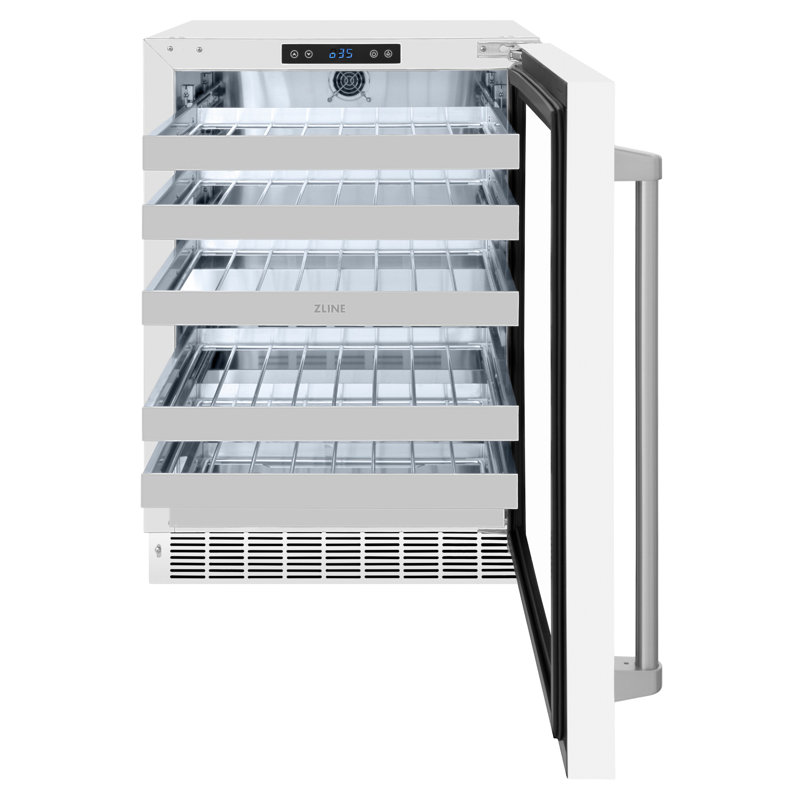 23.88 44 Bottle Wine Refrigerator, White Matte