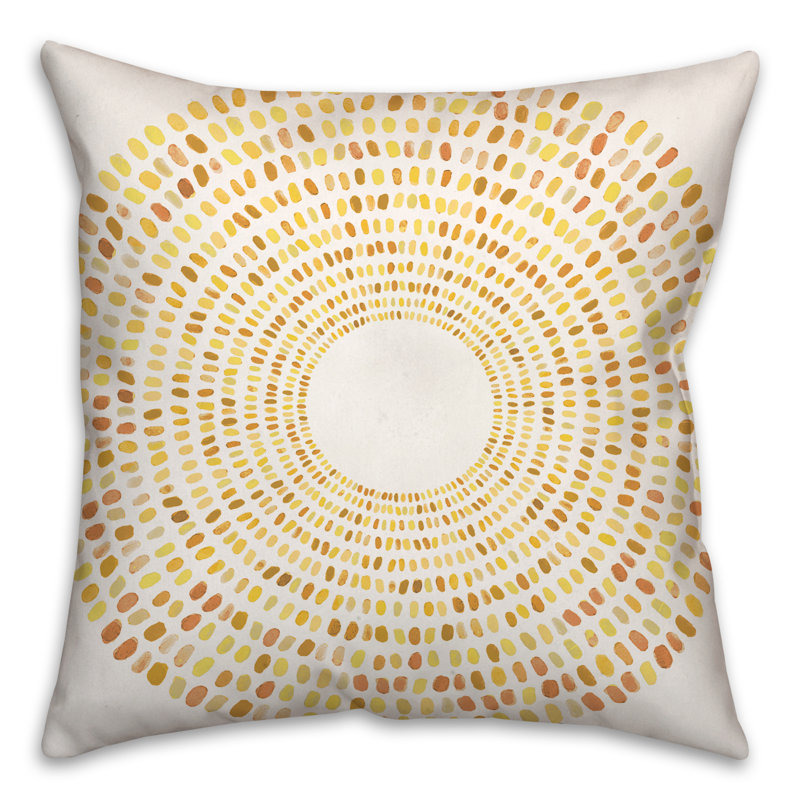 Geometric Outdoor Throw Pillow, Yellow, Geometric 2