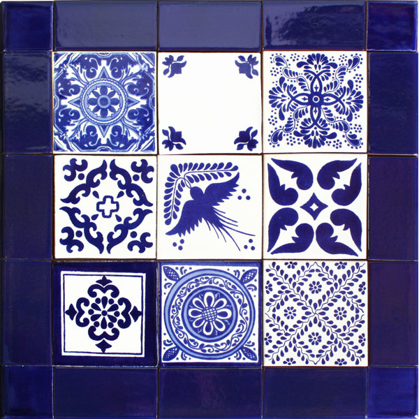TalaMex Andalucia Mexican Tile Set Backsplash Mural