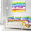 Rayures colorées en motif de vecteurs - Coussin imprimé abstrait-29842384-89814035