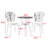 Choice Products 3-Piece Outdoor Rust-Resistant Cast Aluminum Patio Bistro Set  White-676294825