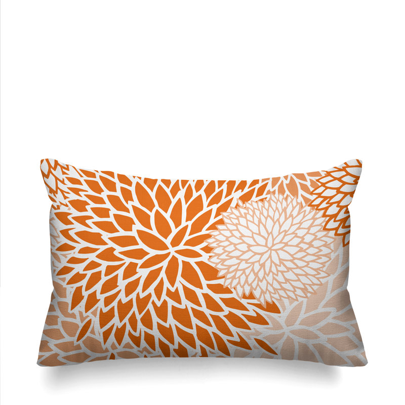 Arlo Outdoor Reversible Throw Pillow, Orange