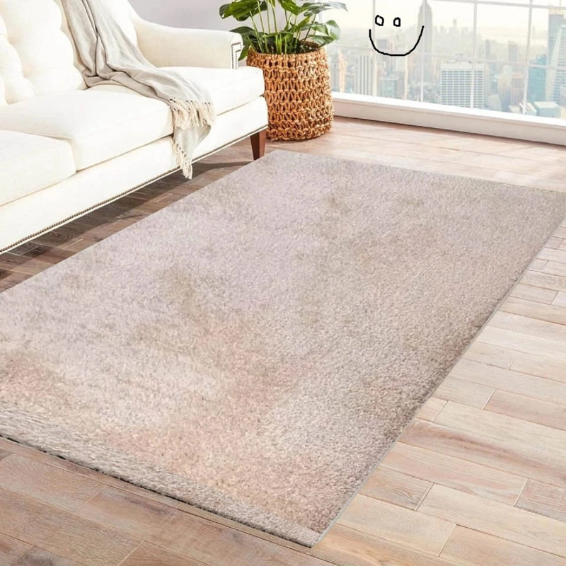 Solid Colour Shag Area Rug, Rectangle 200 x 290cm