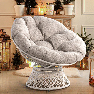 Bayou Breeze Ariyelle Swivel Papasan Accent Chair with Extra Thick