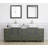 Ravenna 84" Freestanding Double Sink Bathroom Vanity with Engineered Marble Top and Matching Mirrors-106870185