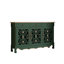 Banc de rangement vert en bois manufacturé-1941601156