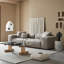 Canapé modulaire en velours gris-1157766245