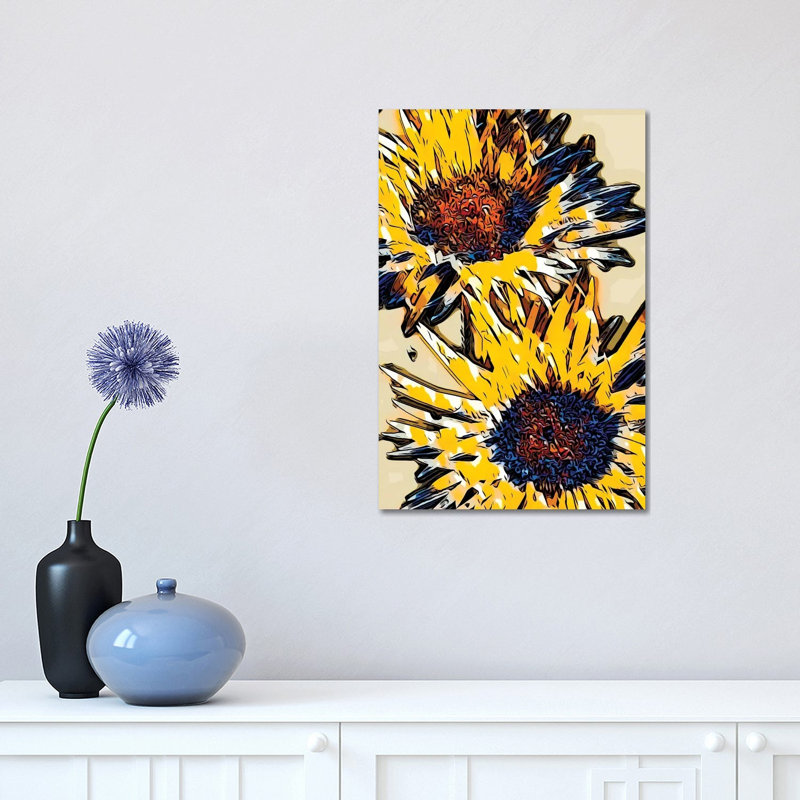 Blue & Yellow Pop 1 Piece Wrapped Canvas Wall Art, 45.72cm H x 30.48cm W x 1.905cm D