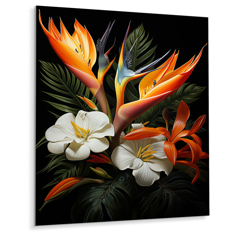 Birds Of Paradise Paradise I sur impression métallique, H 32 po x l 16 po