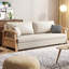 Canapé-lit causeuse 100% polyester beige-130067712