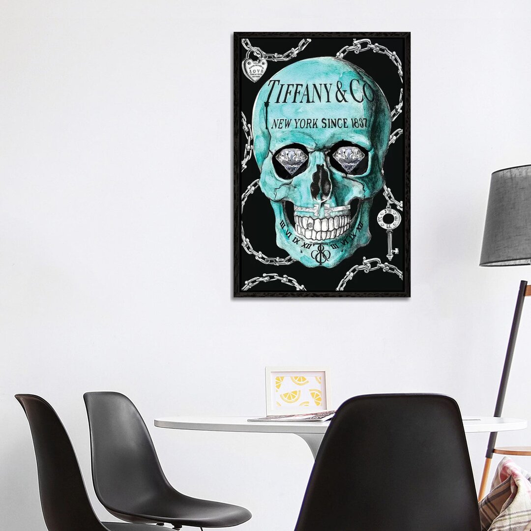 Leinwandbild Tiffany Skull