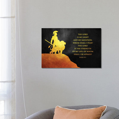 «Psalm 27: 1 Bible Verse» par Adrian Baldovino - impression d'art textuel