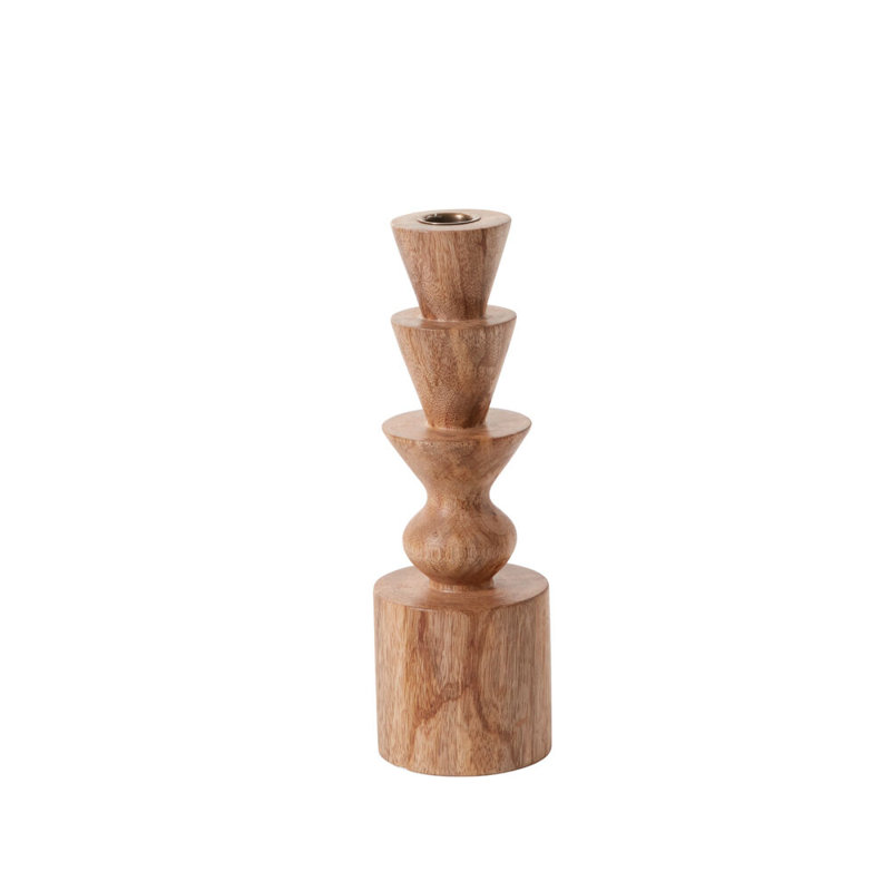 Bougeoir de table en bois 7,75 po Daila, H 10 po x l 3 po x P 3 po