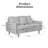 56" Wide Velvet Round Arm Loveseat, Featuring Side Storage Pockets and a Small Square Throw Pillow-1817829834