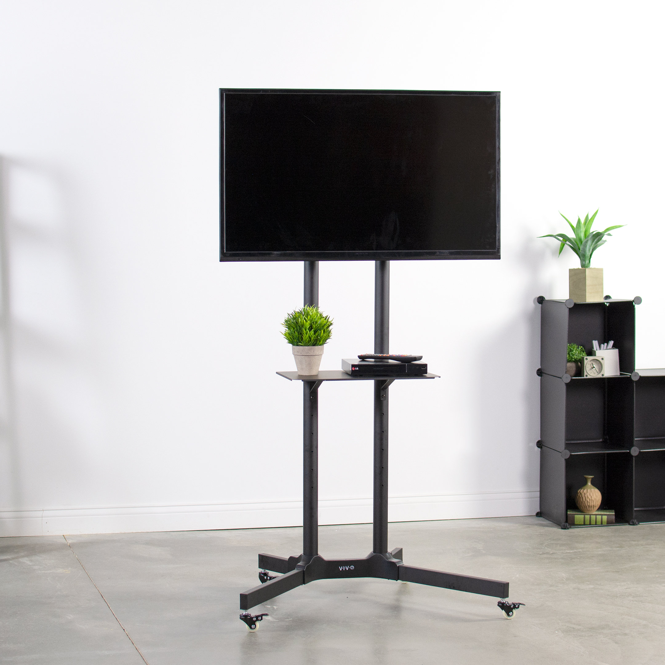 VIvo Black Mobile TV Cart & Reviews Wayfair