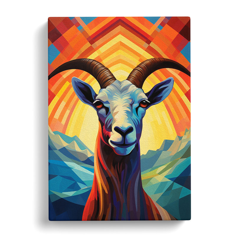 Goat Deco No.2 - No Frame Print, 50cm H x 35cm W x 3cm D