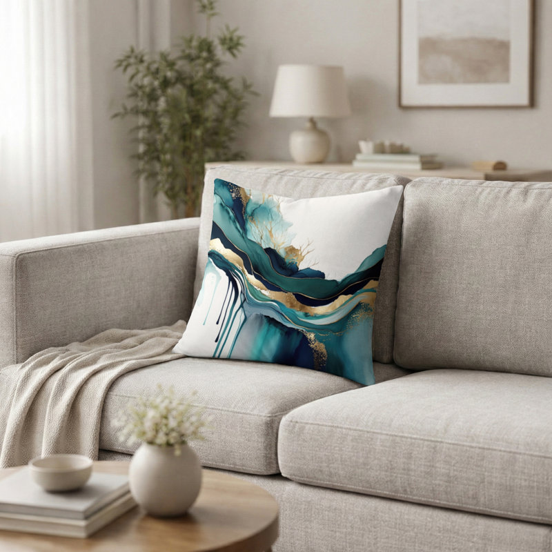 Coussin décoratif Abstract Abstract, H 16 po x l 16 po