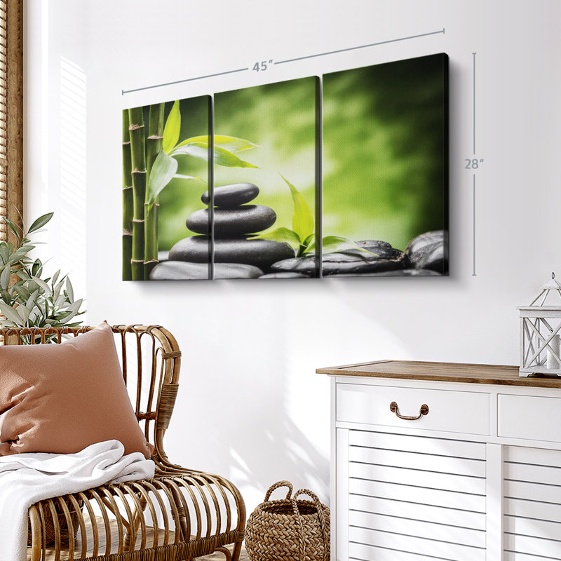 Nature «Zen Spa Canvas Print» sur, H 28 po x l 45 po x P 1,25 po